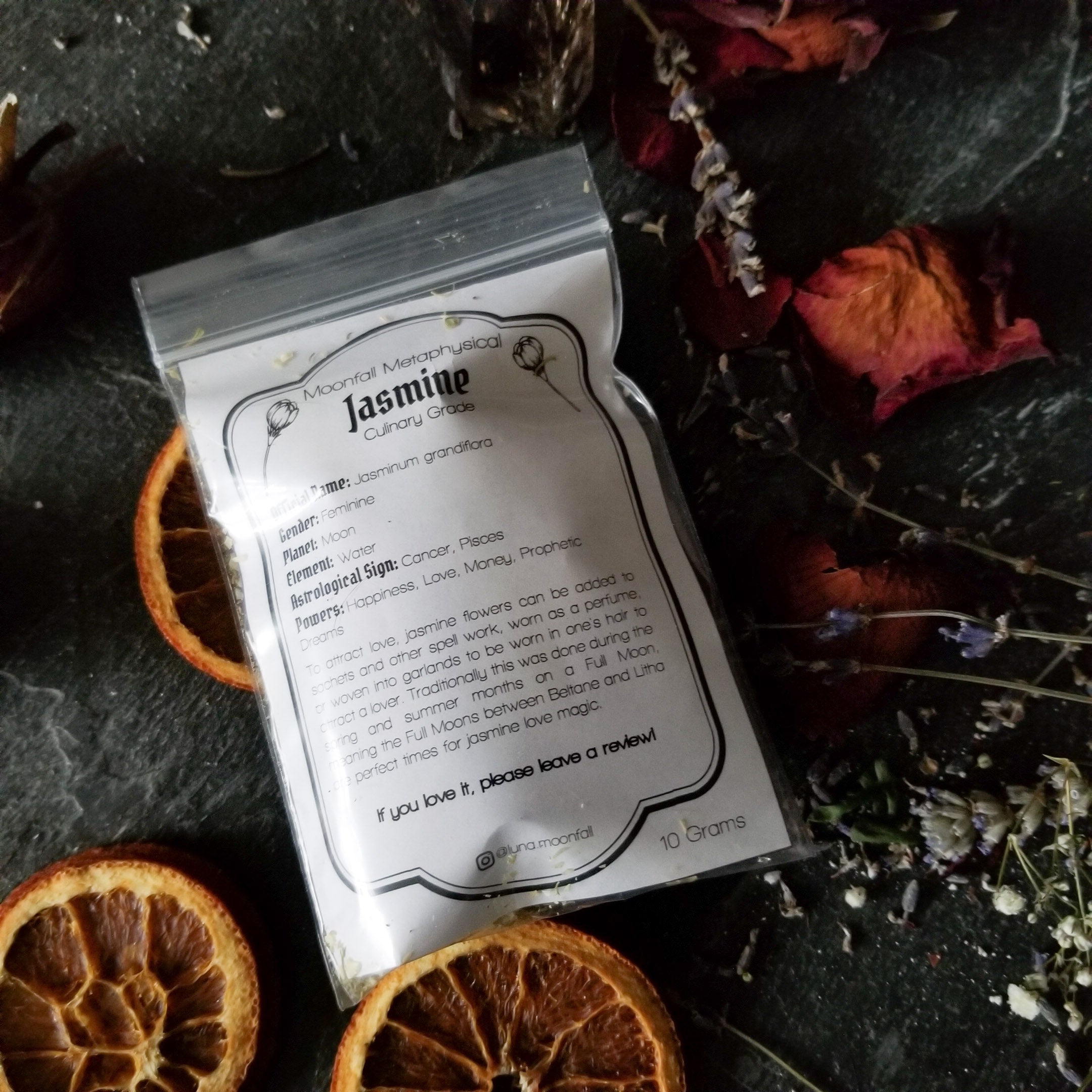 Dried Whole Jasmine Flowers Moonfall Metaphysical